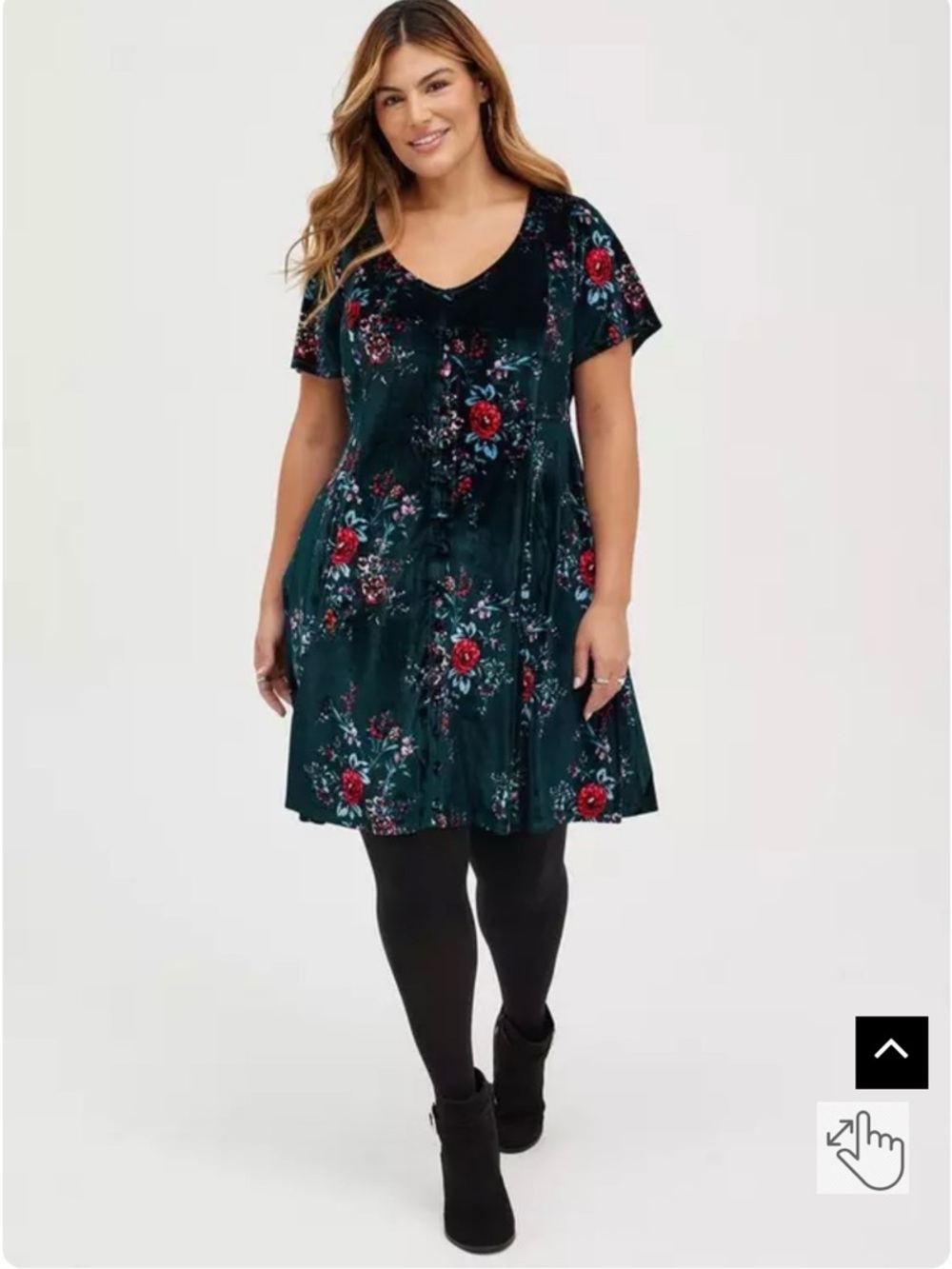 Torrid Mini Velvet Skater Dress